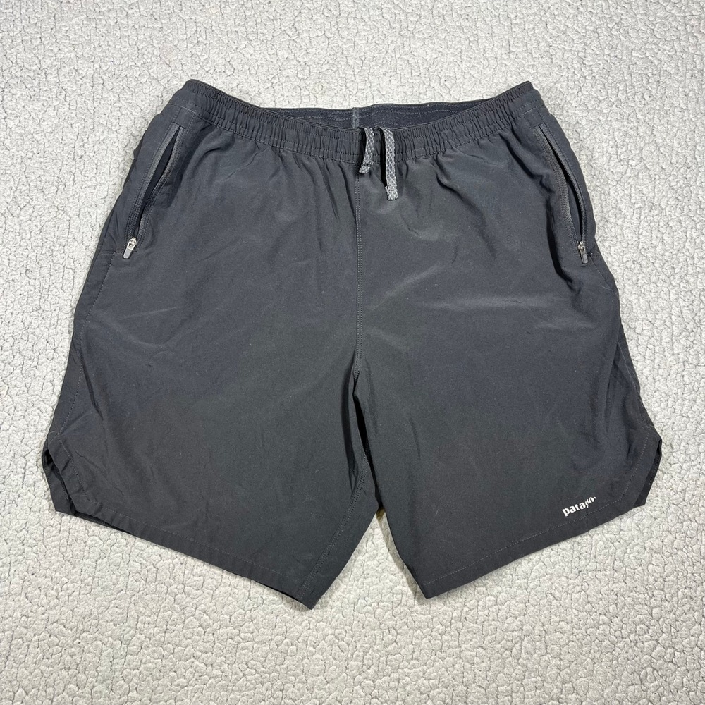 Patagonia Nine Trails Shorts Mens M Running Athletic Black Gorpcore